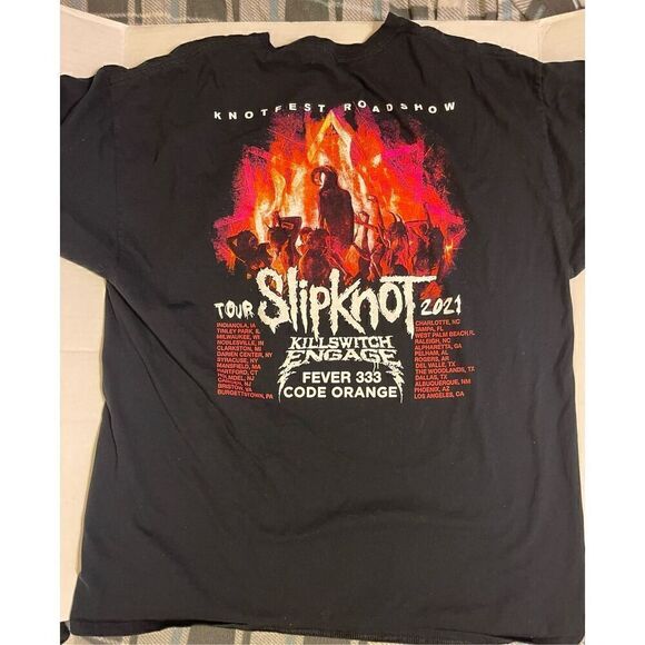 ‘21 SLIPKNOT TOUR Tshirt Double Sided  XL Tee - Picture 6 of 7